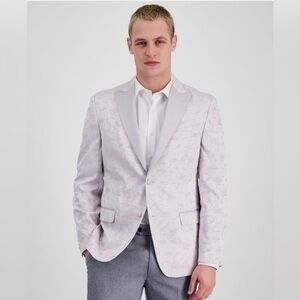 ALFANI Mens Slim Fit Pink Floral Evening Blazer Sport Coat Suit Jacket
